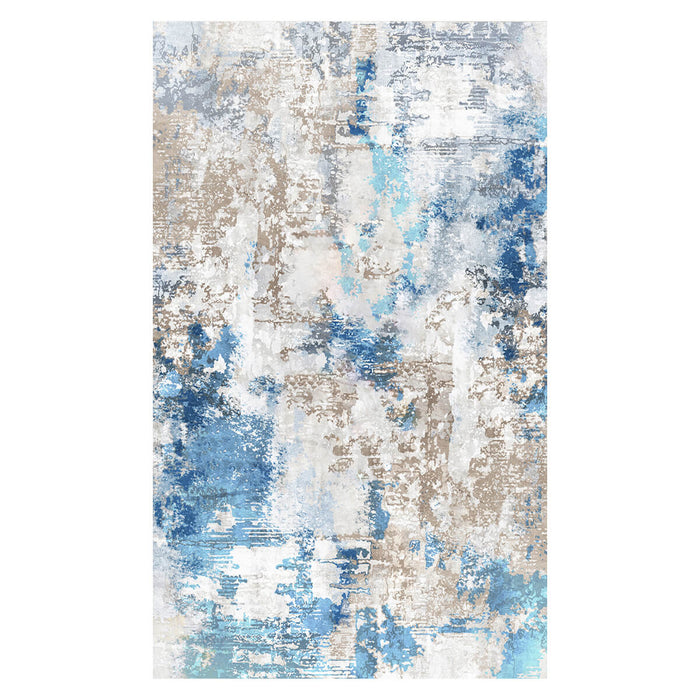 Airgugu Modern Minimalist Blue Gray Ink Rug