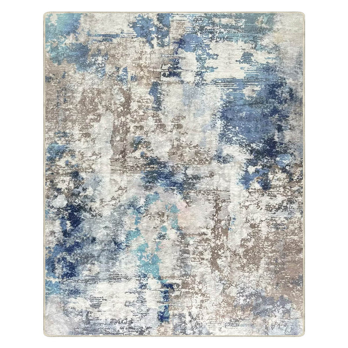 Airgugu Modern Minimalist Blue Gray Ink Rug