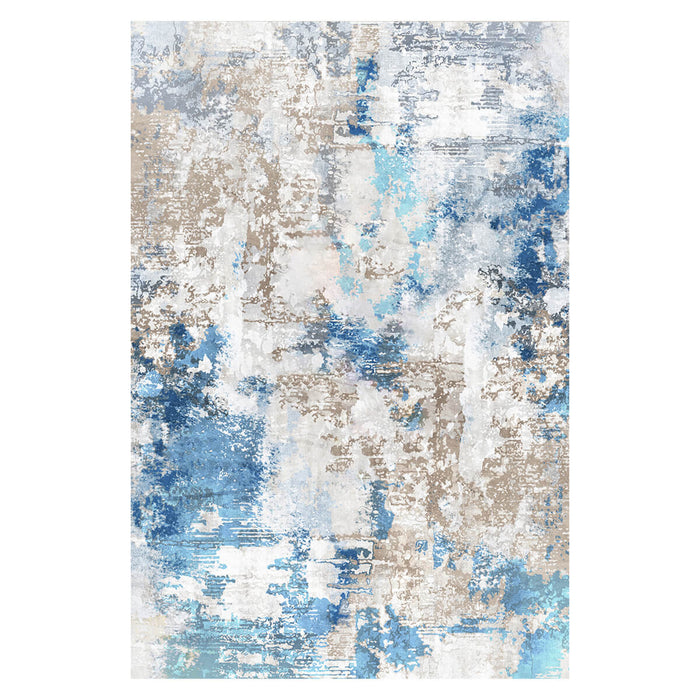 Airgugu Modern Minimalist Blue Gray Ink Rug