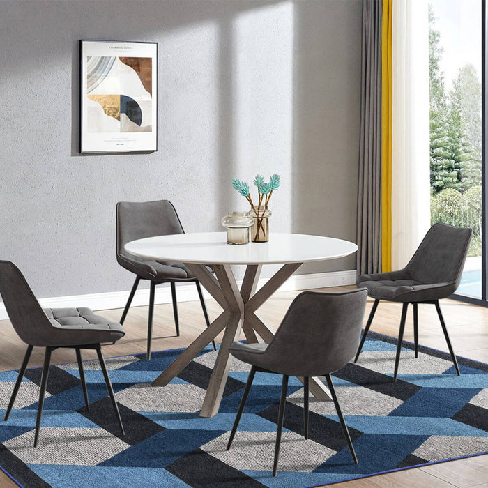 Airgugu Modern Minimalist Gray Blue Geometric Rug