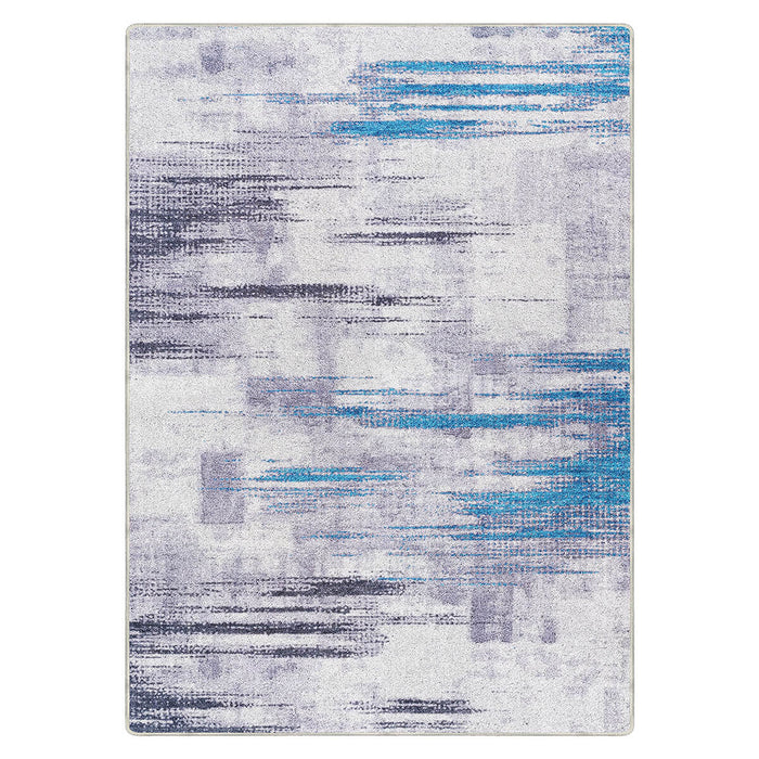 Airgugu Modern Minimalist Abstract Blue&Gray Rug