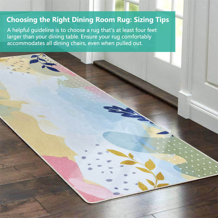 Airgugu Earth Garden Multicolor Botanical Leaves Rug