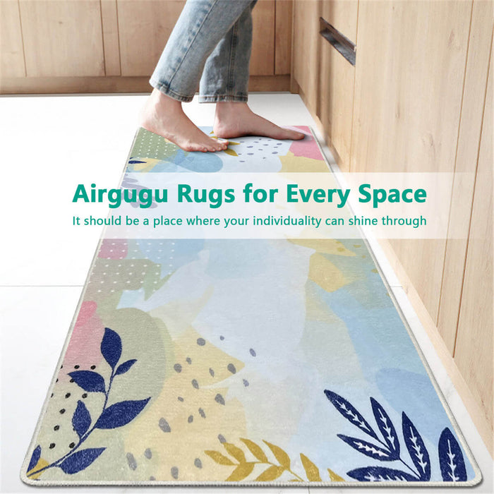 Airgugu Earth Garden Multicolor Botanical Leaves Rug