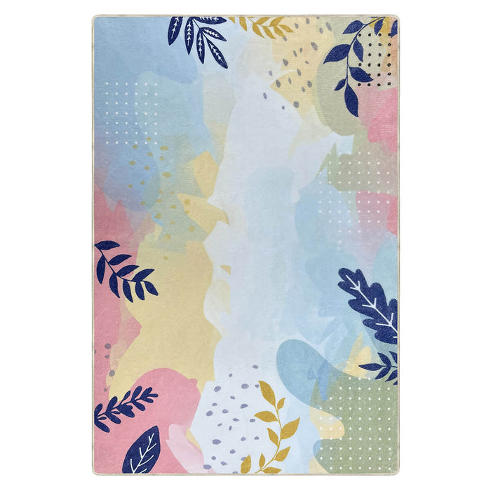 Airgugu Earth Garden Multicolor Botanical Leaves Rug