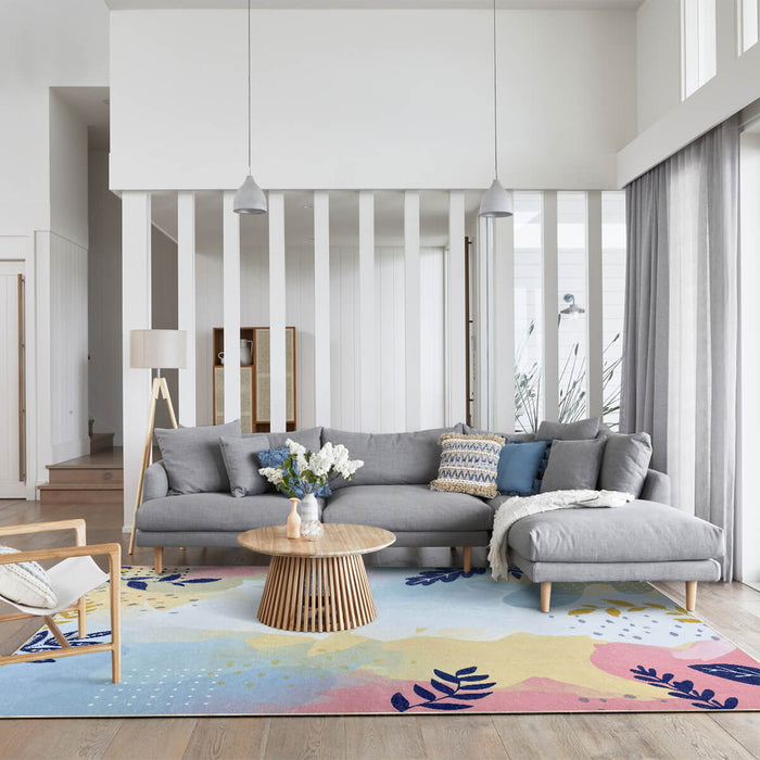 Airgugu Earth Garden Multicolor Botanical Leaves Rug
