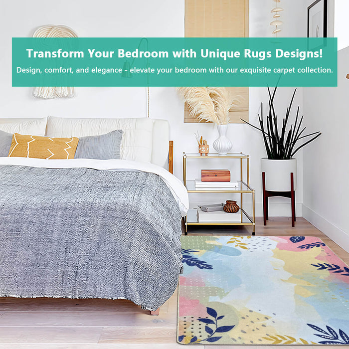 Airgugu Earth Garden Multicolor Botanical Leaves Rug