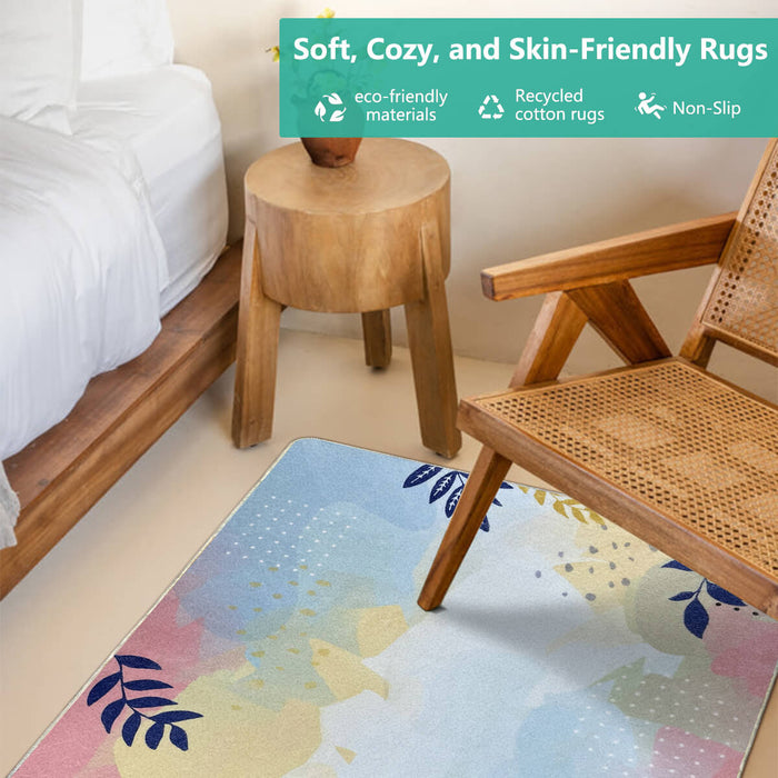 Airgugu Earth Garden Multicolor Botanical Leaves Rug