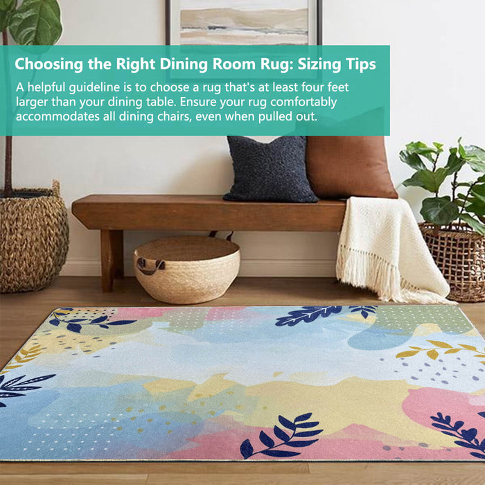 Airgugu Earth Garden Multicolor Botanical Leaves Rug