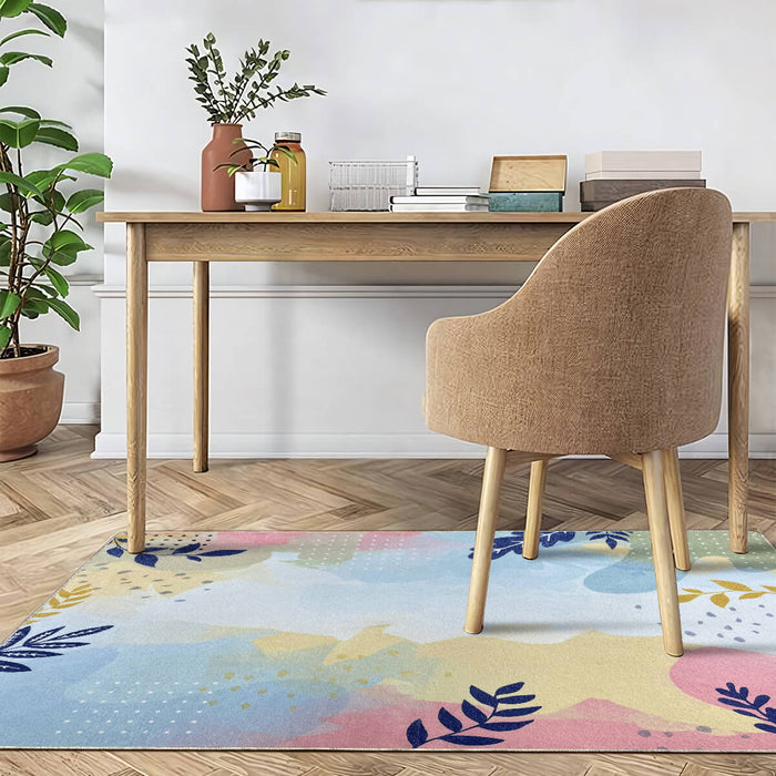 Airgugu Earth Garden Multicolor Botanical Leaves Rug