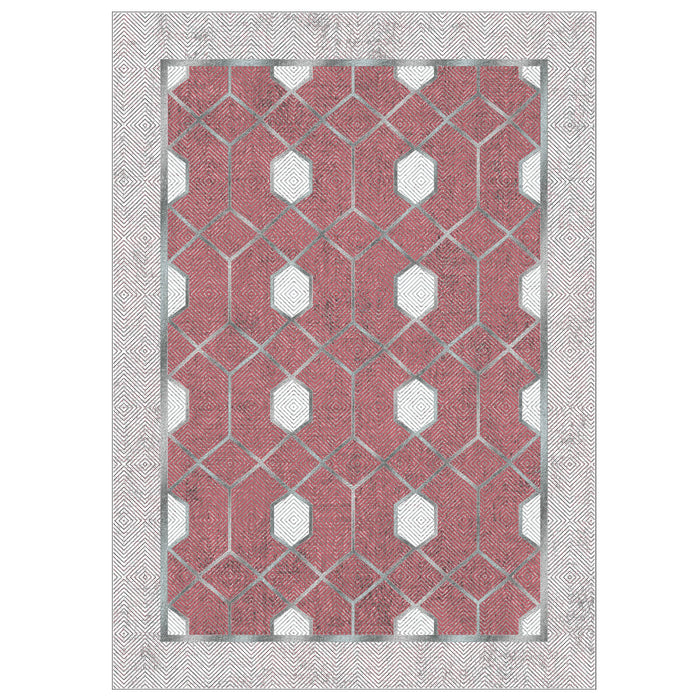 Airgugu Modern Minimalist  Blue Washable Bordered Area Rug