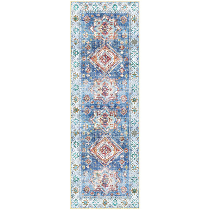 Airgugu Heritage Classique Blue Retro Stamp Rug