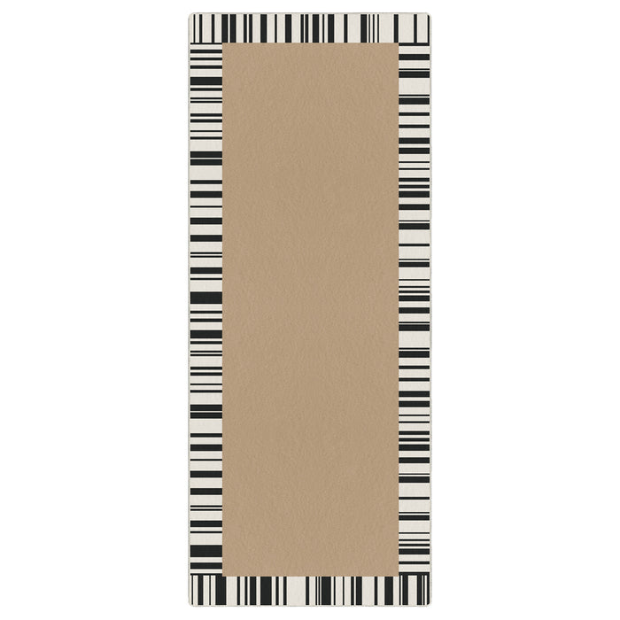 Airgugu Modern Minimalist Elegant Piano Stripe Brown Rug