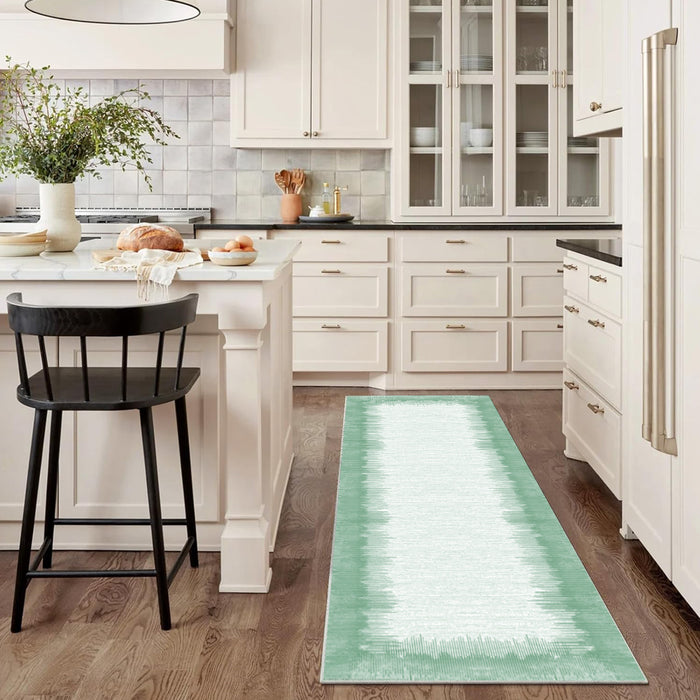 Airgugu Earth Garden Viridescent White Fine Lines Rug