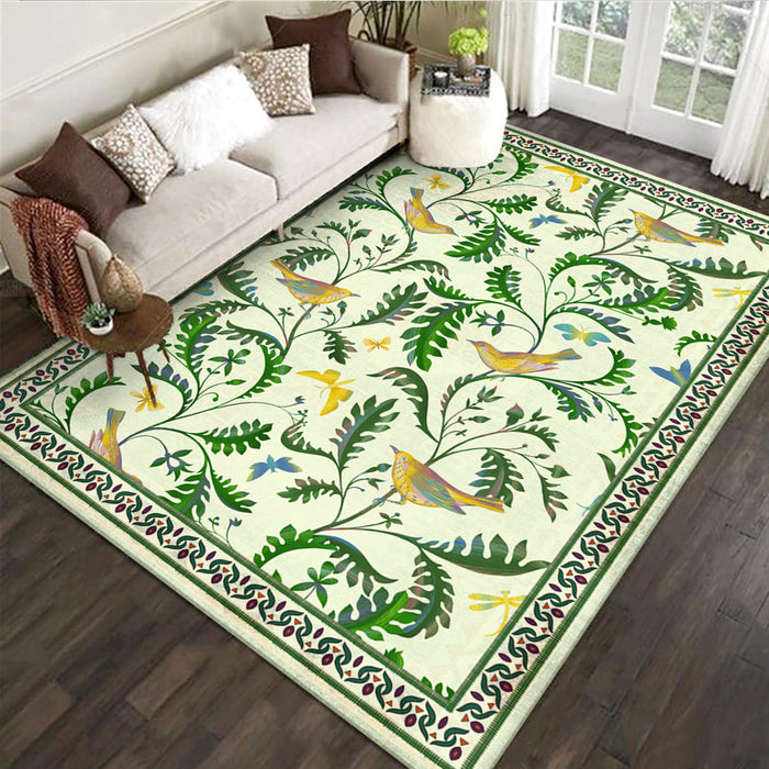 Airgugu Earth Garden Green Vine Bird Rug