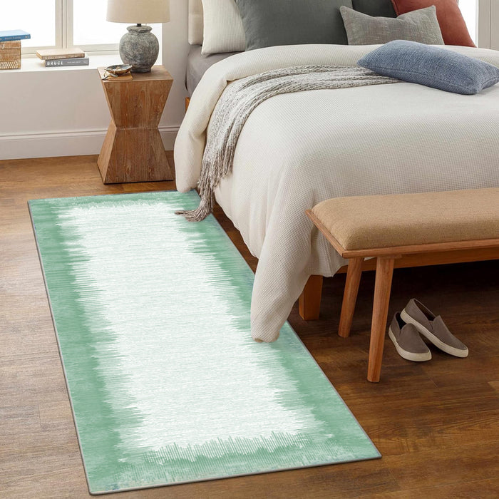 Airgugu Earth Garden Viridescent White Fine Lines Rug