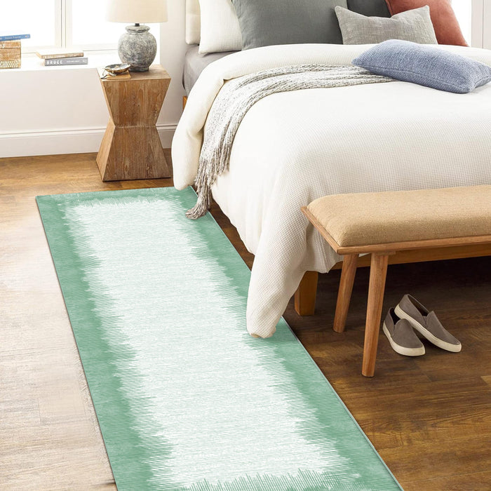 Airgugu Earth Garden Viridescent White Fine Lines Rug