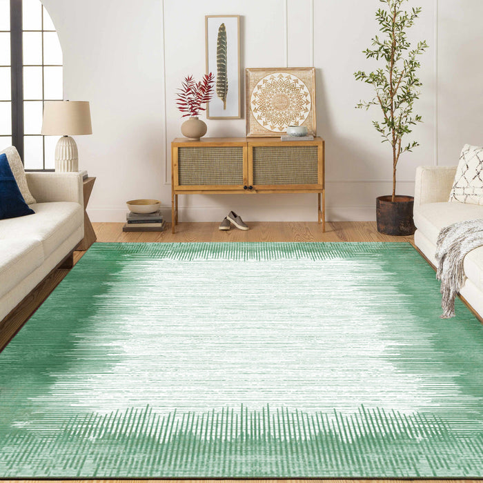 Airgugu Earth Garden Viridescent White Fine Lines Rug