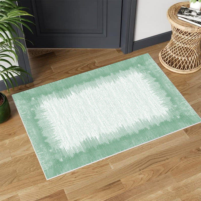 Airgugu Earth Garden Viridescent White Fine Lines Rug