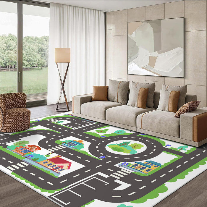 Airgugu KidSpace Delight Gray City Road Pattern Rug