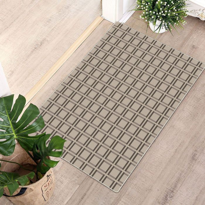 Airgugu Modern Minimalist Brown Checkered Rug