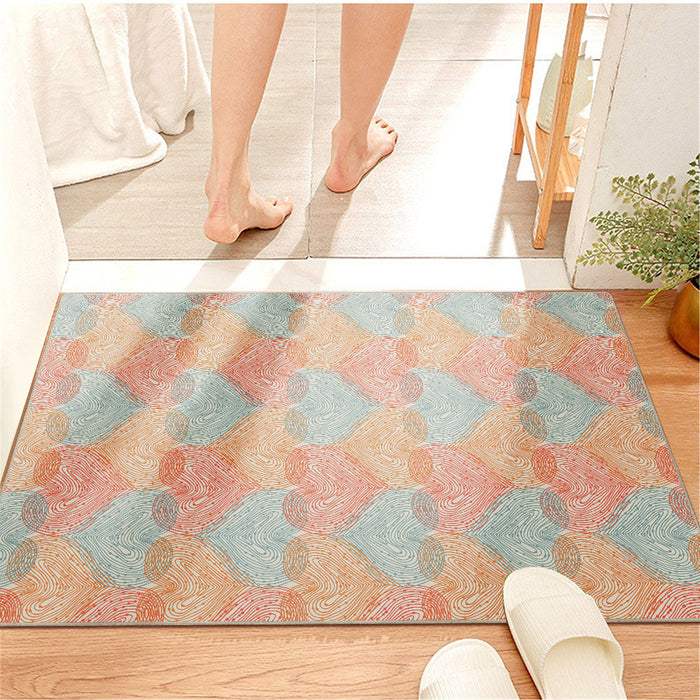 Airgugu Modern Minimalist Romantic Colorful Heart Rug