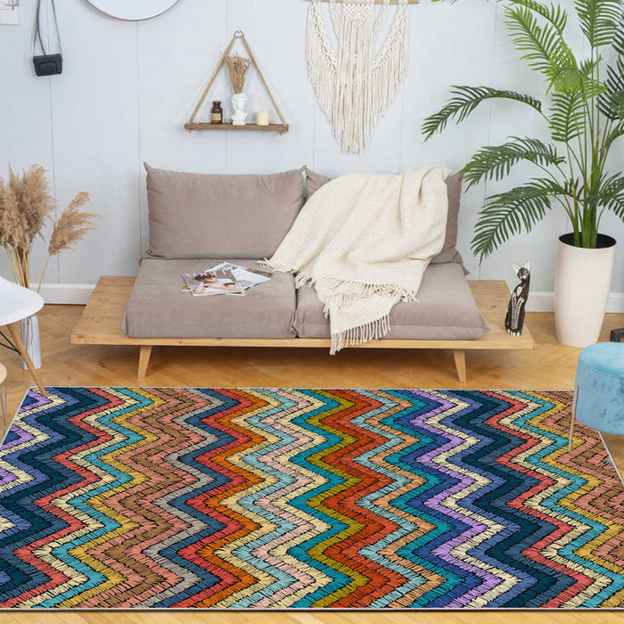 Airgugu Earth Garden Rock Colorful Corrugated Rug