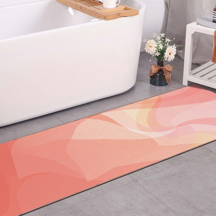 Airgugu Modern Minimalist Irregular Pink Waves Rug