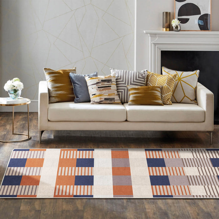 Airgugu Modern Minimalist Striped Plaid Rug