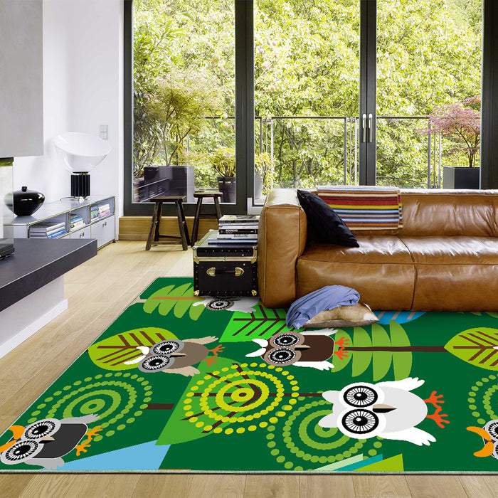 Airgugu KidSpace Delight Cartoon Owl Rug