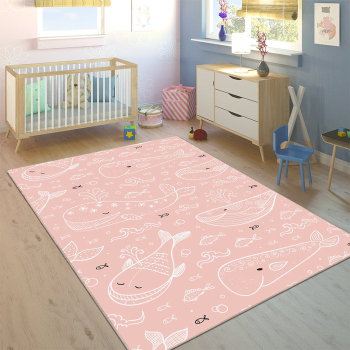 Airgugu KidSpace Delight Pink Whale Rug
