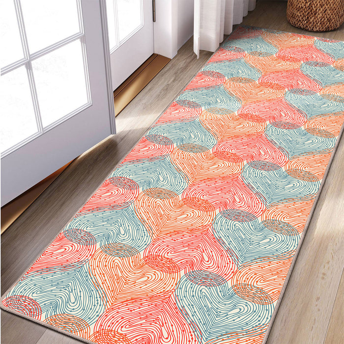 Airgugu Modern Minimalist Romantic Colorful Heart Rug