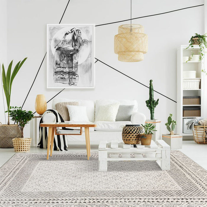 Airgugu  Modern Minimalist Pearl White Rug