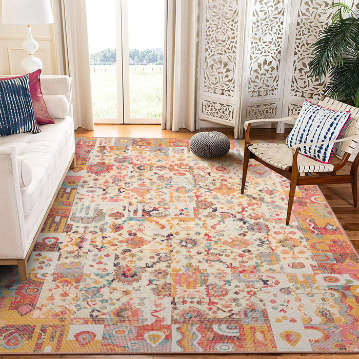 Airgugu Earth Garden Colorful Retro Printed Rug