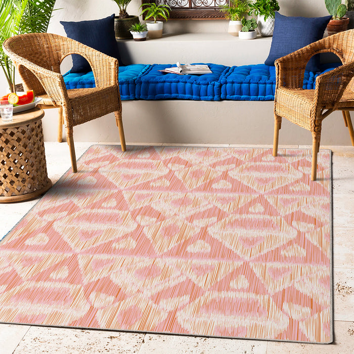 Airgugu Modern Minimalist Pink Flame Array Rug