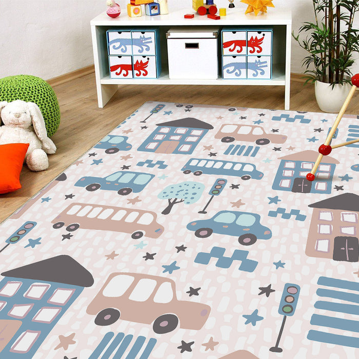 Airgugu KidSpace Delight Cartoon City Print Rug