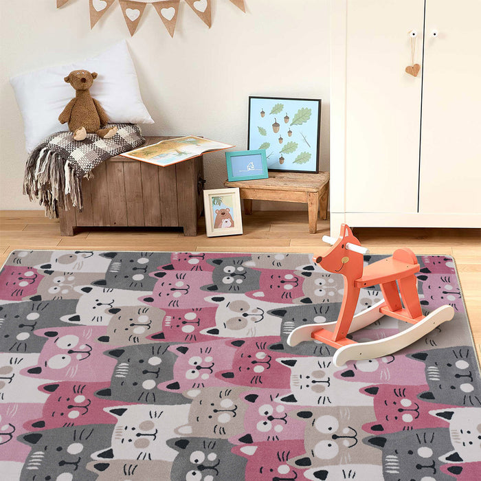 Airgugu KidSpace Delight Cute Cartoon Cat Rug