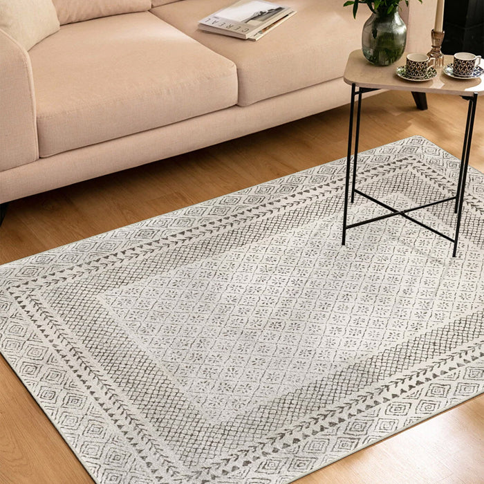 Airgugu  Modern Minimalist Pearl White Rug