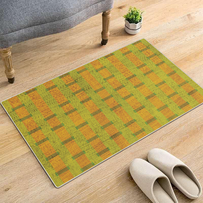 Airgugu Earth Garden Orange Ranch Fence Striped Rug