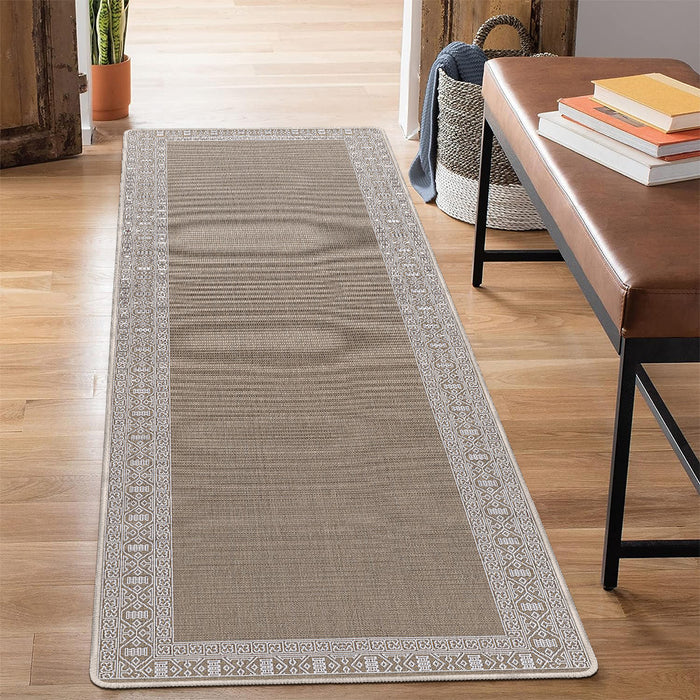 Airgugu Modern Minimalist Elegant Antique Blue/Brown Rug