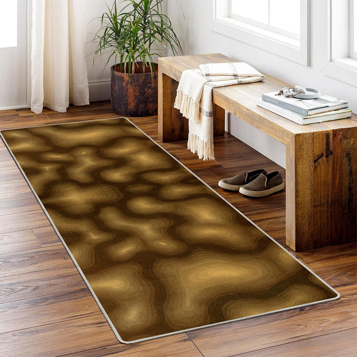 Airgugu Modern Minimalist Dreamy Agate Brown/Blue Texture Rug