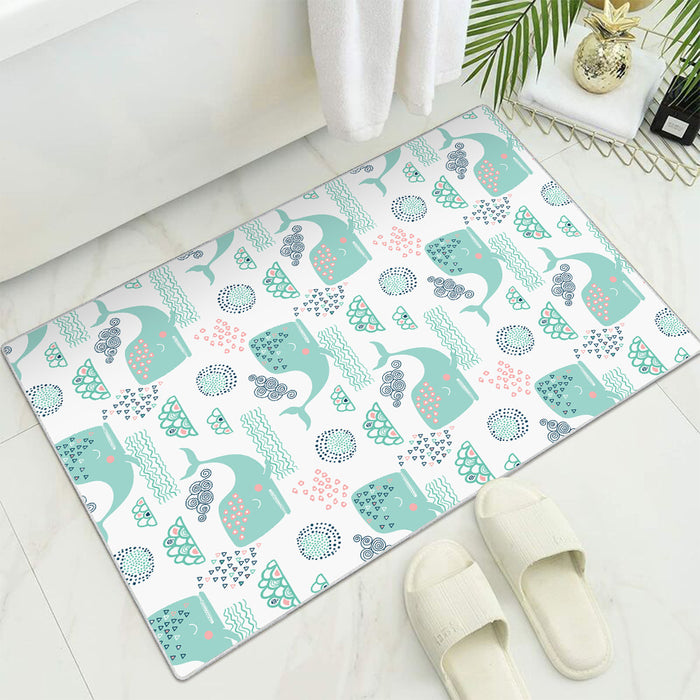 Airgugu KidSpace Delight Carefree Cartoon Whales Rug