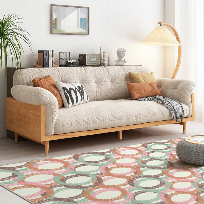 Airgugu Modern Minimalist Abstract Colorful Circle Rug