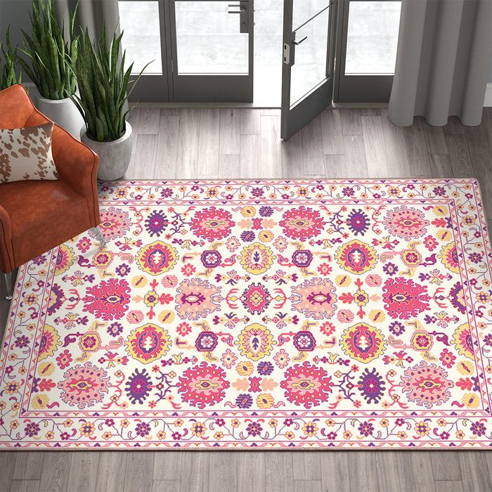 Airgugu Heritage Classique Pink/Blue Cell Rug