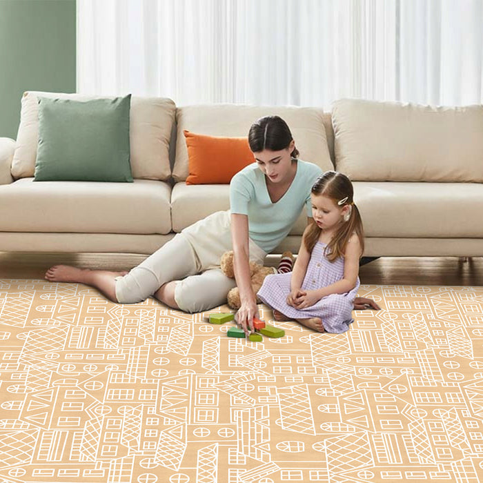 Airgugu KidSpace Delight Khaki Building House Rug