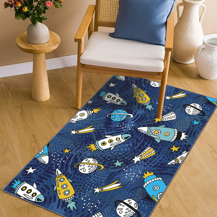 Airgugu KidSpace Delight Blue Space Fleet Adventure Rug