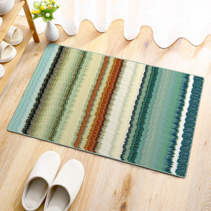 Airgugu Earth Garden Abstract Color Gradient Striped Rug