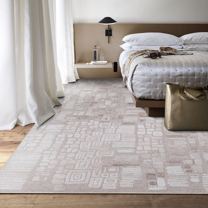 Airgugu Modern Minimalist Light Gray Cluster Rug