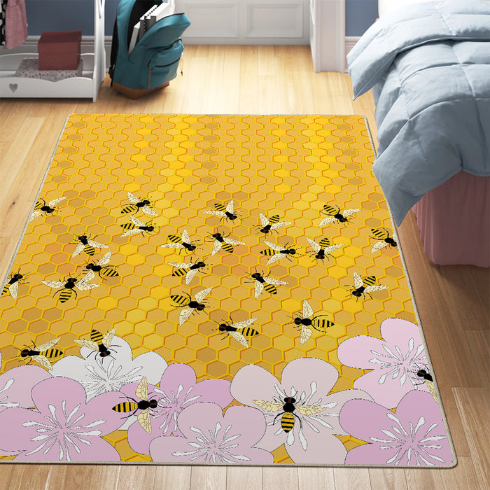 Airgugu KidSpace Delight Bee Collecting Nectar Rug