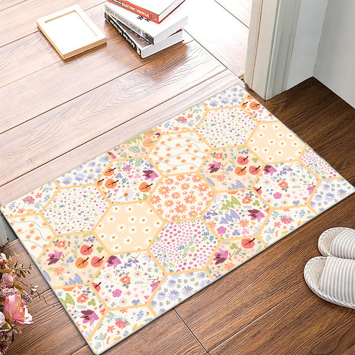 Airgugu KidSpace Delight Colorful Floral World Print Rug