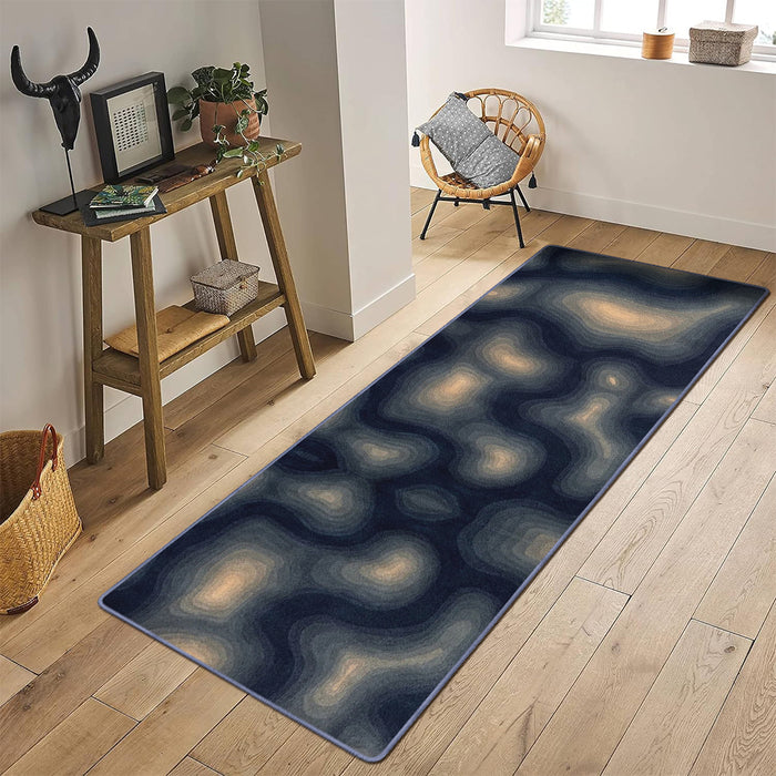 Airgugu Modern Minimalist Dreamy Agate Brown/Blue Texture Rug